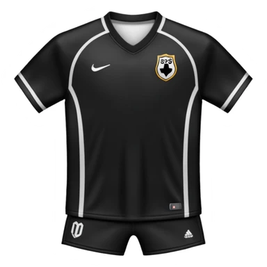 maillot football uni noir sans numéro ni logo sticker