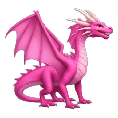 Pink dragon sticker