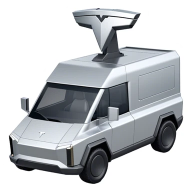 Tesla Cybertruck - Tesla (Model Year: 2022) (Iconic colour: Silver) sticker
