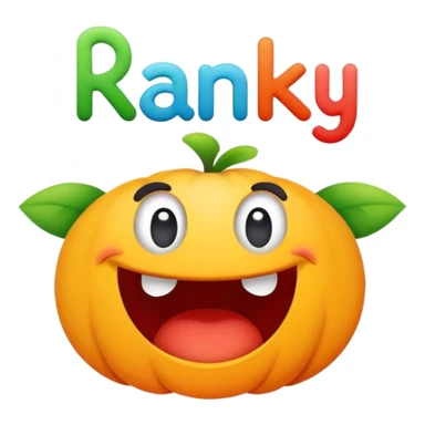"Ranky" word in a app logo sticker