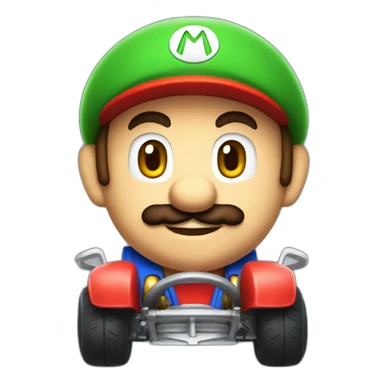 Mario on his kart sticker