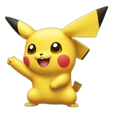 Pickachu qui fait une attaque éclaire sticker