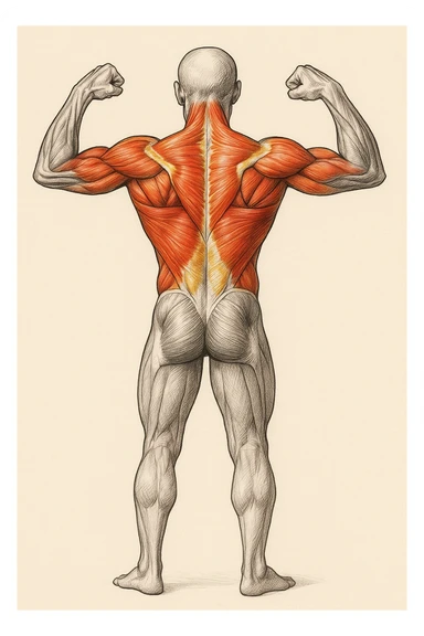 dorso attivo, fammi il dorso colorato e il resto del corpo bianco e nero anatomicamente su sfondo isolato sticker