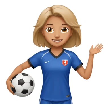 girl tha plays football sticker