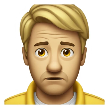 Irritated overwhelmed and frustrated classic yellow  sticker