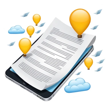 documents in the air sticker