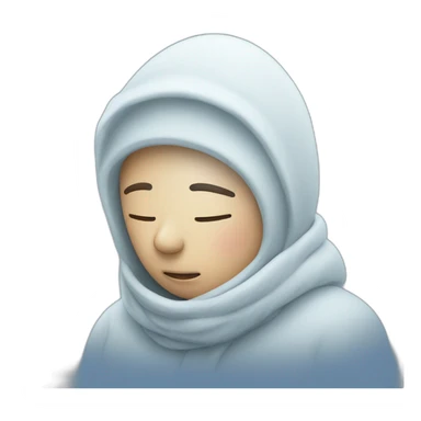 person embraces cold sticker