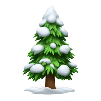 fir tree with snow sticker