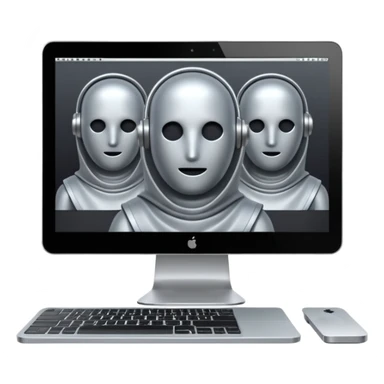 AI webflow on a computer - really complicated, no faces sticker