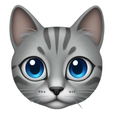 Grey siamoia cat with bleu eyes sticker