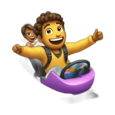 Enjoying a rollercoaster  sticker