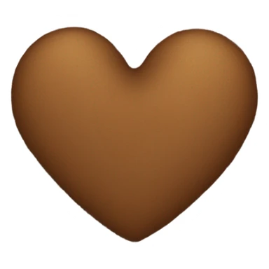 Brown flannel heart sticker
