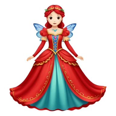Fairy Tale Costume including red and other colors sticker
