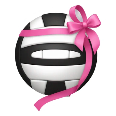 Volleyball with pink ribbon on it sticker