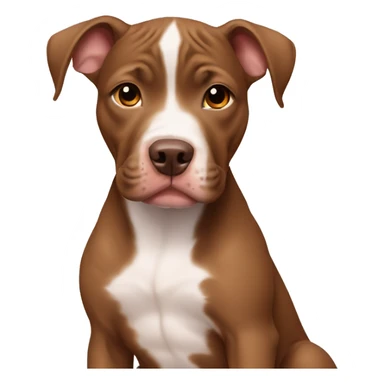 Brown Pitbull puppy sticker