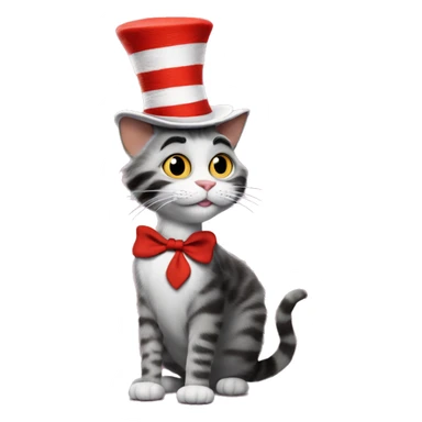 Dr Seuss cat in the hat sticker