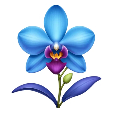 blue orchide sticker