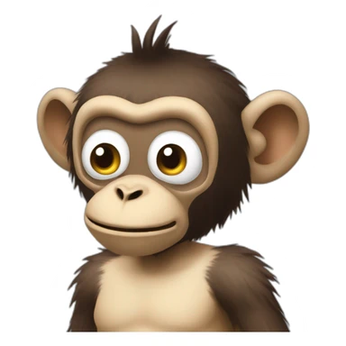 Monke (with mangle in the corner) sticker