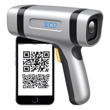 simple barcode reader reading a qr sticker