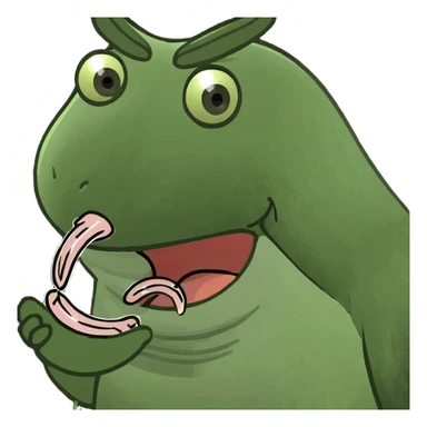 Big fat bird eating worm sticker