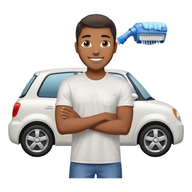 car washer black man  sticker