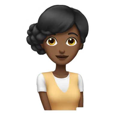 Woman with black hair doing skincare routine sticker