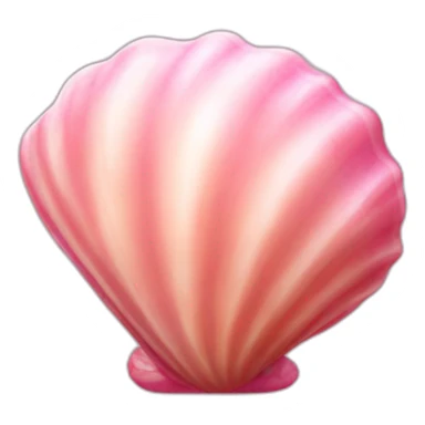 pink cute sea shell sticker