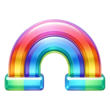 A 3d, not too detailed rainbow colored sparkling electric icon shaped prismatic icon sticker