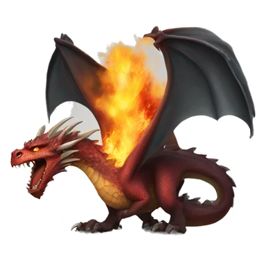Dragon spitting fire at game of thrones style  sticker