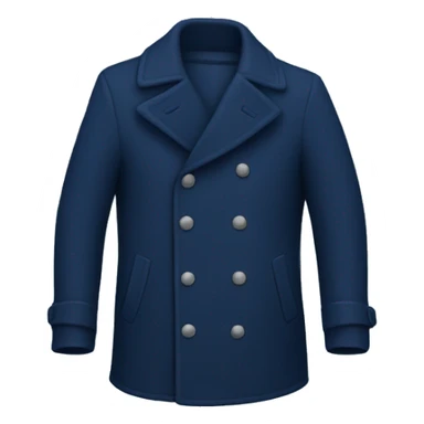 Midnight blue pea coat  sticker