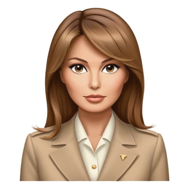 Melania Trump former First Lady with elegant style and light brown hair sticker