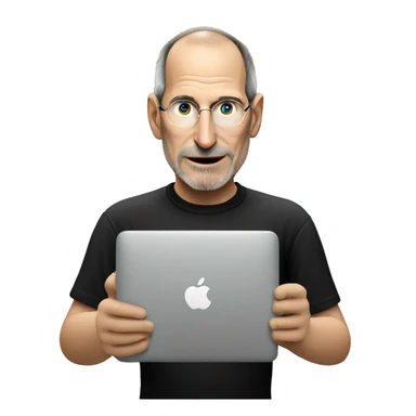 steve jobs eating applr sticker