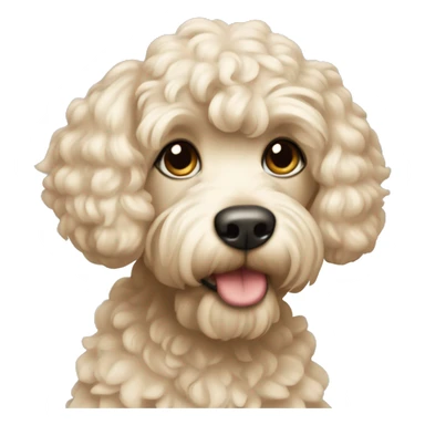 cream cockapoo with short hair sticker