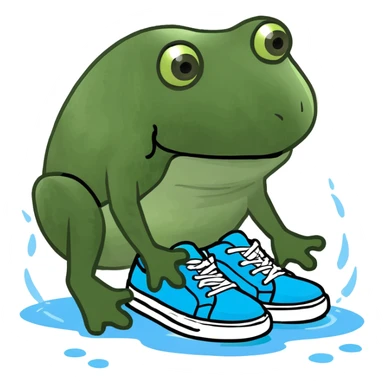 Shoes made of wate sticker