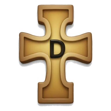 Cross with the initials DJ sticker