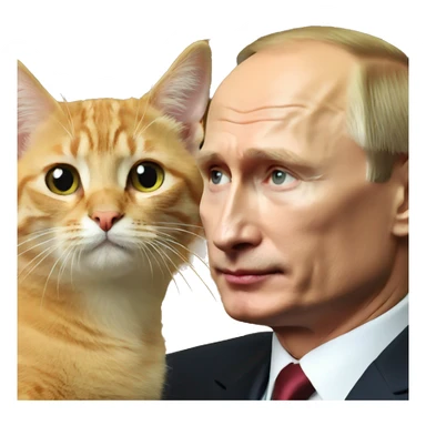 Putin and cat sticker