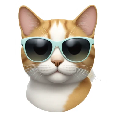 Cat with sunglasses sticker