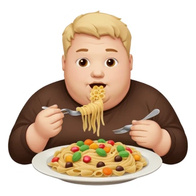 fatman who loves carbs and cholodae and candies sticker