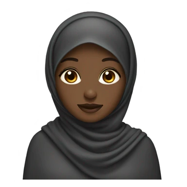Black girl wearing hijab sticker