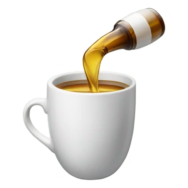 Cup pouring alcohol sticker