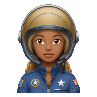 Beyonce as a fighter jet pilot sticker