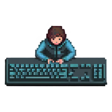 typing on keyboard, texting sticker