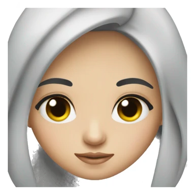 cute eyes aian girl wit long black hair  sticker