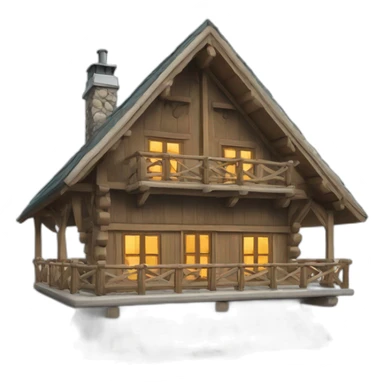 chalet de montagne sticker