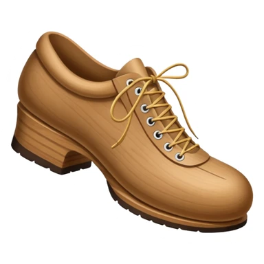 Un zapato de madera estilo Polonia . El zapato está tallado a mano. Pero de madera  peo que no tenga cordon sticker