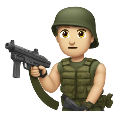 white rambo sticker
