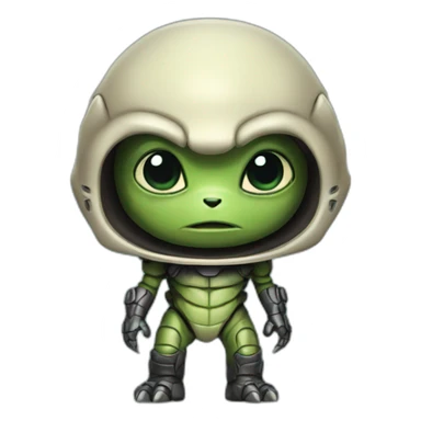 Cute alien Predator sticker
