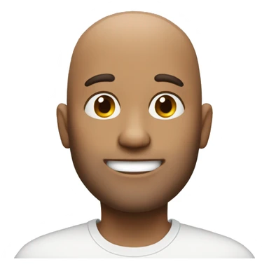 tech guy without hair white skin no wrinkle sticker