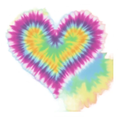tie dye heart sticker