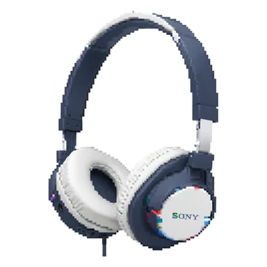 полноразмерные наушники Sony белые, no background sticker